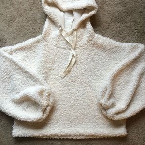 Cropped Teddy Hoodie